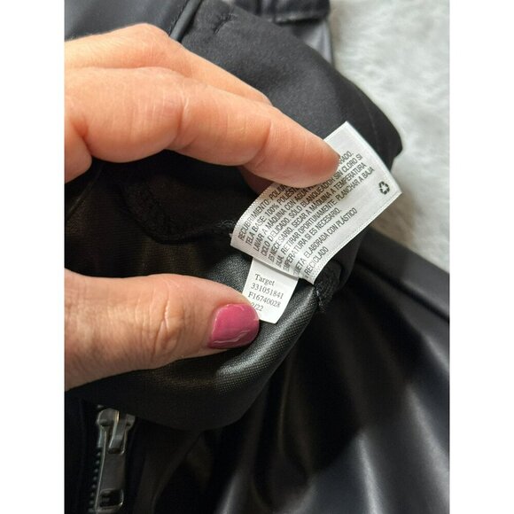 Wild Fable Women's 2 Black Faux Leather Mini Skirt Zip Front NWOT - Picture 12 of 12
